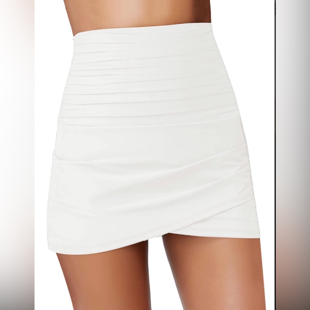 Luvamia Women High Waisted Bikini Tankini Swimsuit Bottoms Tulip Hem